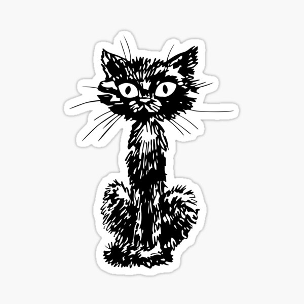 Black cat Sticker