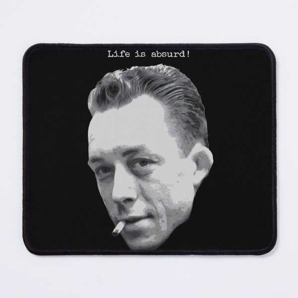 Item preview, Albert Camus ~ Life is absurd (light text for dark products) designed and sold by Stoaty.