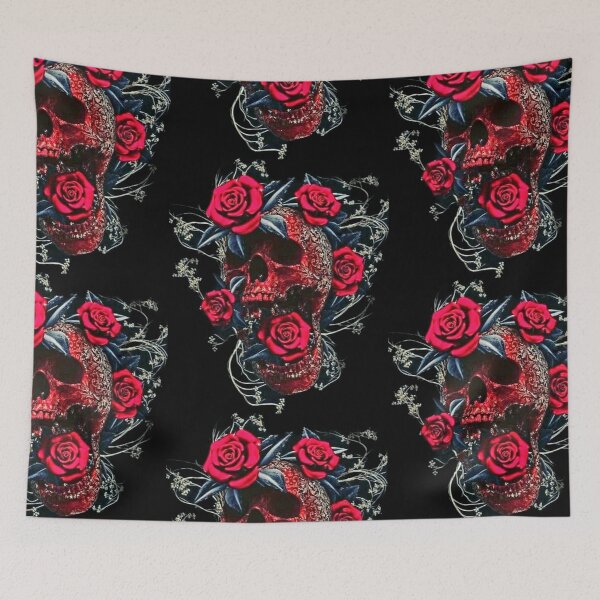 Item preview, Crying Skull covered in Roses designed and sold by slashrose4ever.