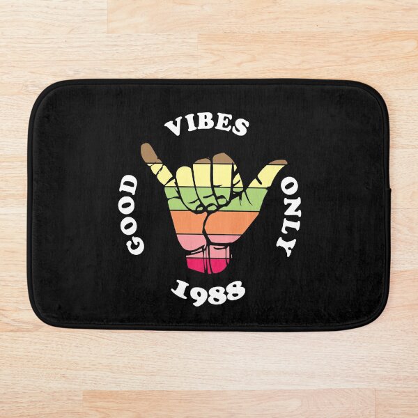 Good Vibes Only 1988 Vintage Bath Mat