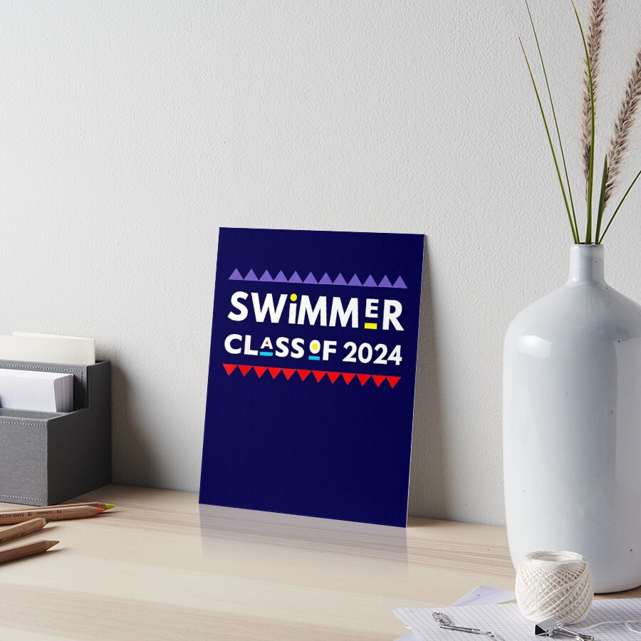 "Class of 2024 Swimmer swim team 2024 Grad" Art Board Print for