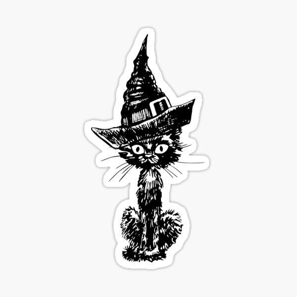 Black cat Sticker