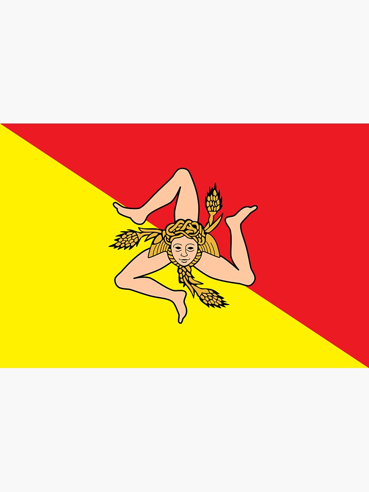 Thumbnail 3 of 3, Sticker, Sicilian Flag designed and sold by ItaliaStore.