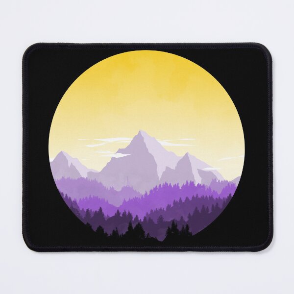Item preview, Enby Range Circle (Subtle Non-Binary Flag Landscape) designed and sold by Albrithr.