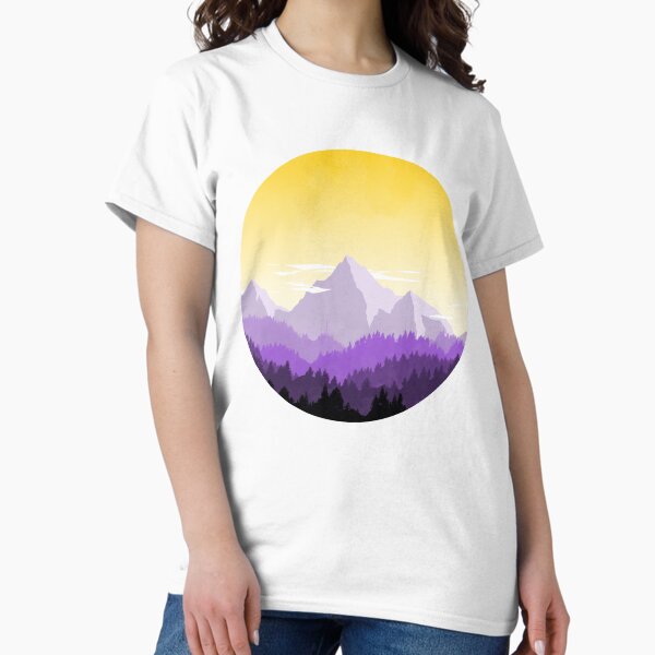 Aperçu de l'œuvre Cercle de la chaîne Enby (Paysage subtil du drapeau non binaire) créée et vendue par Albrithr.