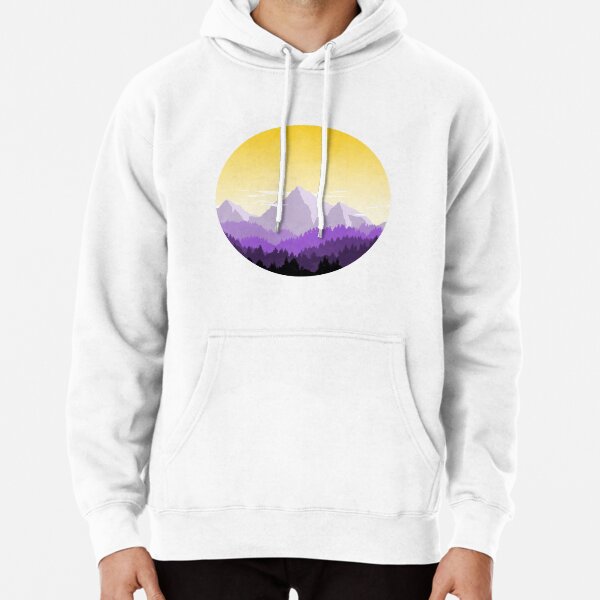 Item preview, Enby Range Circle (Subtle Non-Binary Flag Landscape) designed and sold by Albrithr.