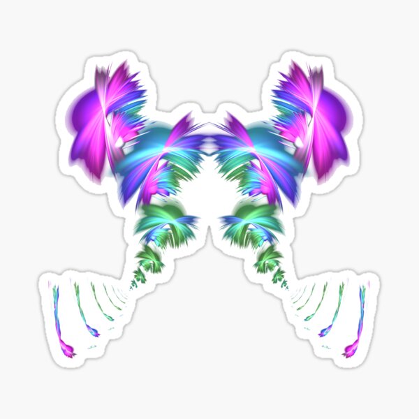 Fly away #fractal Sticker