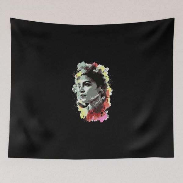 Item preview, Alexandria Ocasio-Cortez Watercolor Painting Art T-Shirt designed and sold by wymanlynna.