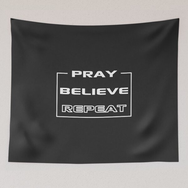 Item preview, Christian Design - Pray, Believe, Repeat designed and sold by simplydesignart.