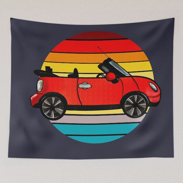 Item preview, Mini cooper drawing designed and sold by BeccaKenDesigns.