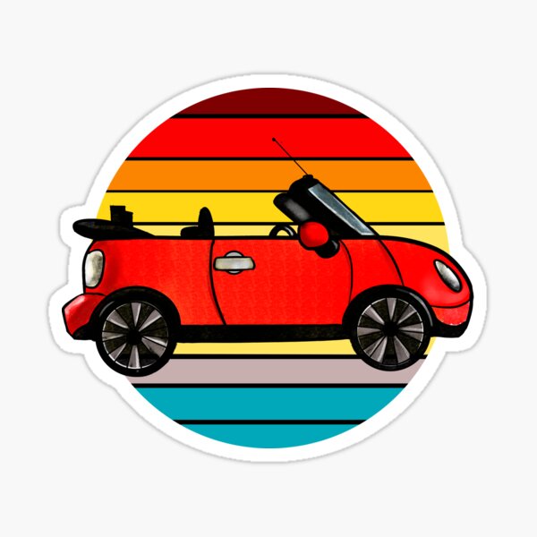 Mini cooper drawing Sticker