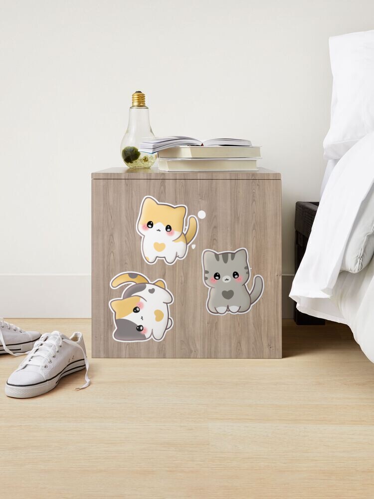 Conjunto De Pegatinas Gatos Lindos Y Divertidos Ilustración del Vector -  Ilustración de mascota, pegatinas: 237194804