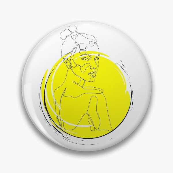 Artikelvorschau, Inner Glow Woman in Yellow - Line Art Drawing Designs entworfen und verkauft von perkybones.