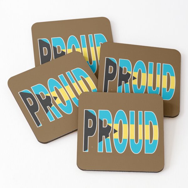 Item preview, The Bahamas Flag Design in The Word Proud - Soca Mode designed and sold by Soca-Mode.