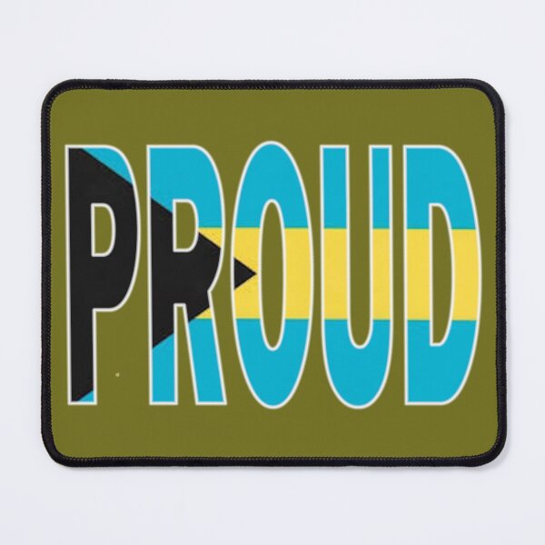 Item preview, The Bahamas Flag Design in The Word Proud - Soca Mode designed and sold by Soca-Mode.