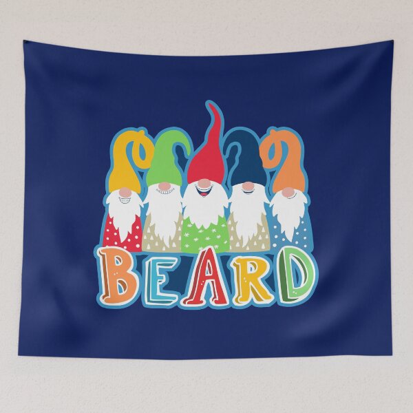 Item preview, Colorful Funny Christmas Gnomes World Beard Day Design designed and sold by BeeZBeez.