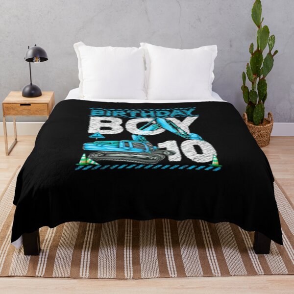Item preview, Birthday Boy 10 Construction 10th Birthday Excavator Bday T-Shirt designed and sold by spolayastore.