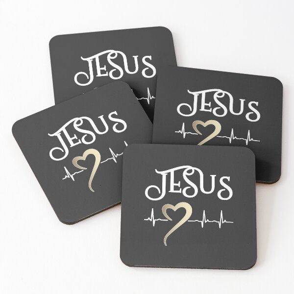 Item preview, Christian Design - Jesus with Heart and Heartbeat designed and sold by simplydesignart.