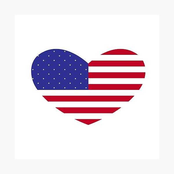 Item preview, American Flag Heart designed and sold by mborgali.