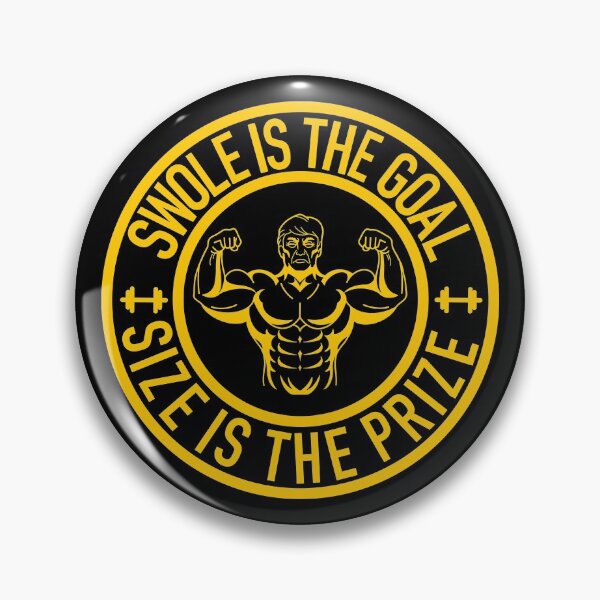 Item preview, Swole Is the Goal Size is the Prize Gym Workout Bodybuilding (Yellow) designed and sold by Gsallicat.