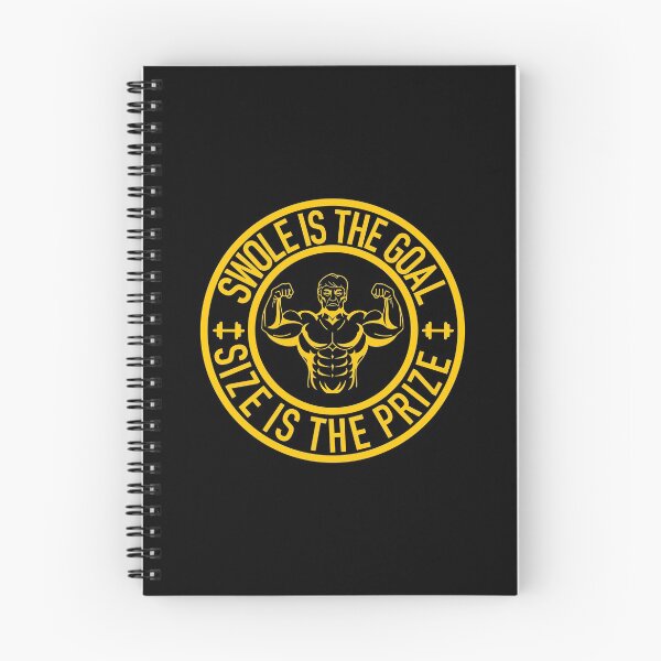Item preview, Swole Is the Goal Size is the Prize Gym Workout Bodybuilding (Yellow) designed and sold by Gsallicat.
