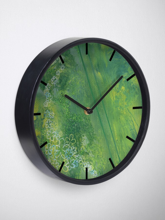 Thumbnail 2 of 4, Clock, It's Not Easy Being Green designed and sold by that5280lady.