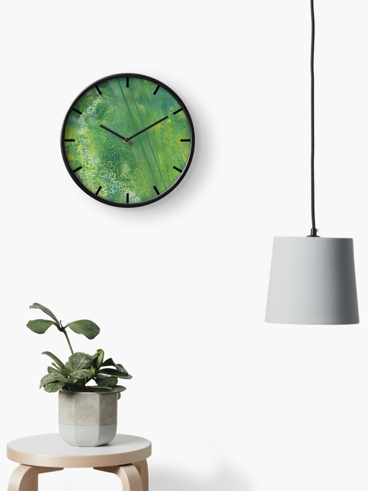 Thumbnail 1 of 4, Clock, It's Not Easy Being Green designed and sold by that5280lady.
