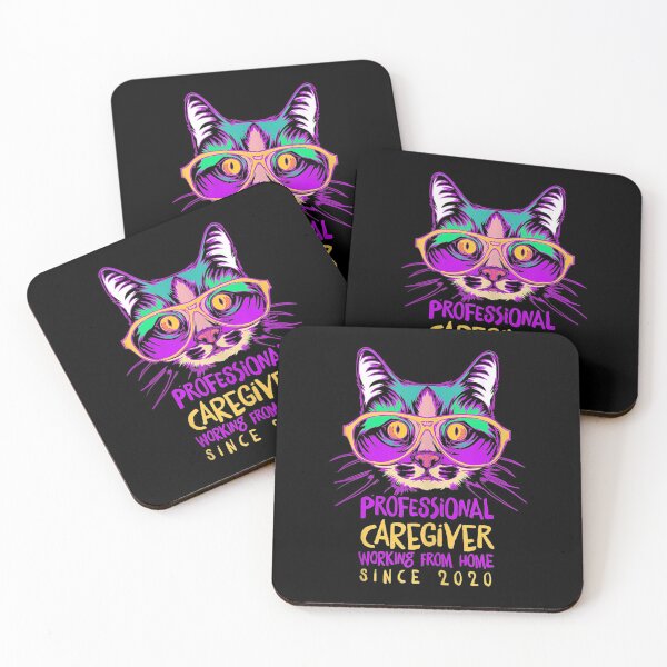 Item preview, Working From Home Caregiver Personal Care Aide Cat Lover Tank Top designed and sold by JethroShop.
