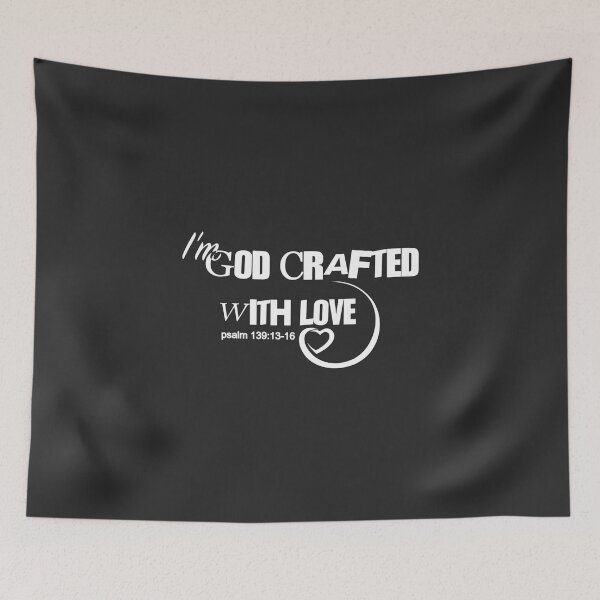 Item preview, Christian Design - I'm Crafted with Love - Psalm 139 designed and sold by simplydesignart.