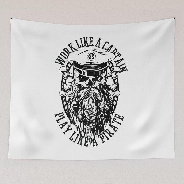 Item preview, Work Like A Captain Play Like A Pirate Design designed and sold by Steve Yao.