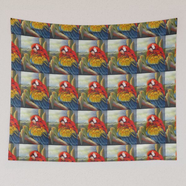 Item preview, Fluffing a plumb  (Macaw) designed and sold by sandysartstudio.