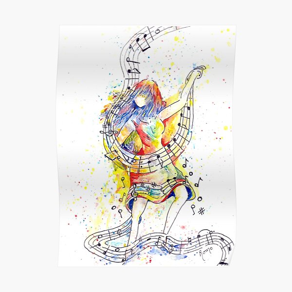 Dancing to the Music of Her Soul - Painted Poster