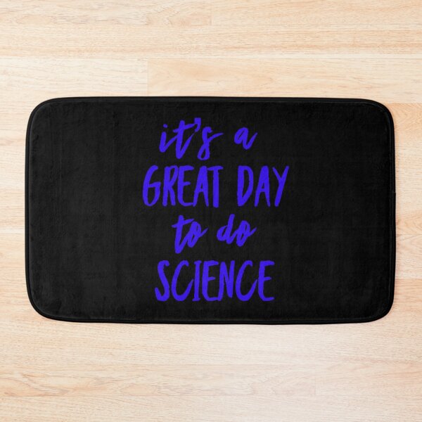 Item preview, It’s a great day to do science in blue font on black background designed and sold by UncleStuScience.
