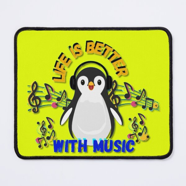 Item preview, Penguin | Life is Better with Music designed and sold by AOCollections.