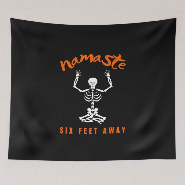 Item preview, meditating skeleton designed and sold by Hey-Nice-Shirt.
