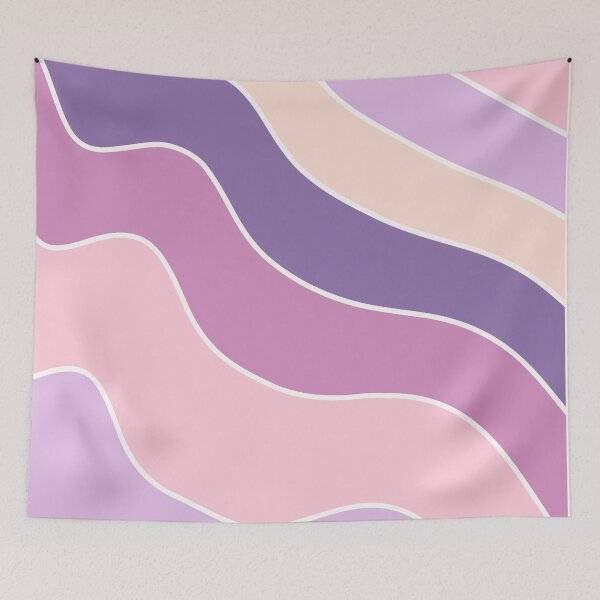 Item preview, Violet Sunrise Grooving Wave Stripes designed and sold by patternsoup.