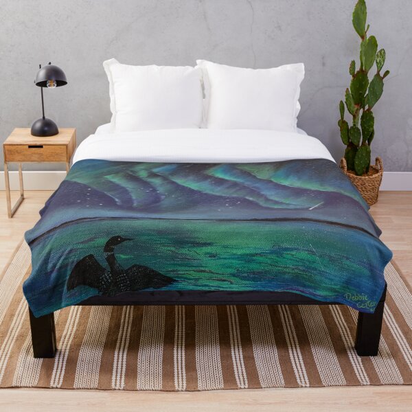 Item preview, Loon Admiring Aurora Borealis  designed and sold by Debbie Center.