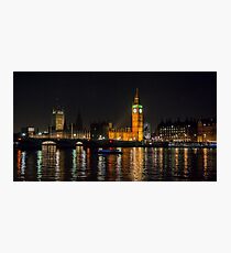 Westminster Skyline at Night Photographic Print