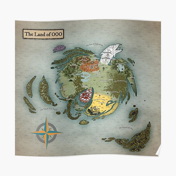 The land of Ooo map" Poster Sale by silfredo-7-12 | Redbubble