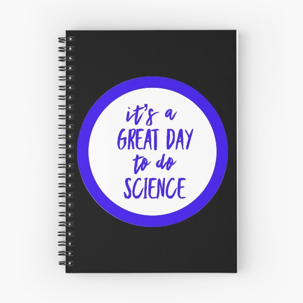 Item preview, It’s a great day to do science in black and blue font on black background designed and sold by UncleStuScience.