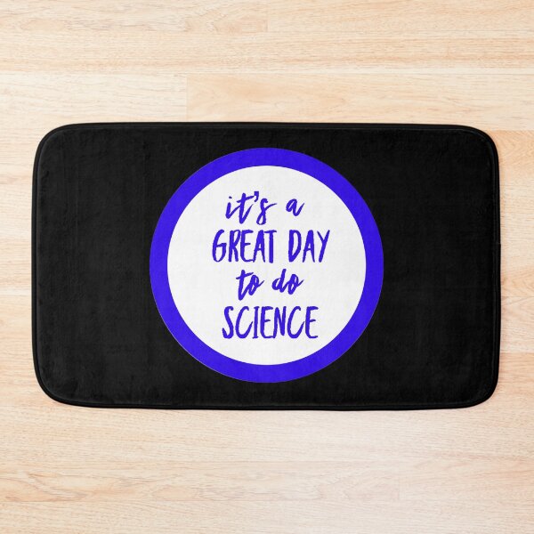 Item preview, It’s a great day to do science in black and blue font on black background designed and sold by UncleStuScience.