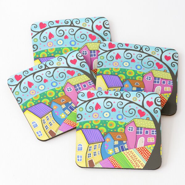 Item preview, Colorful House Artwork designed and sold by Brwnmnky.
