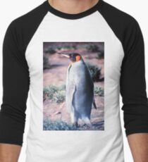 King Penguin on Heard Island Men's Baseball ¾ T-Shirt