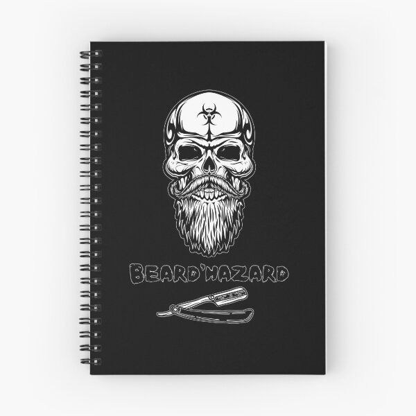 Item preview, Beard'hazard Skull With Beard Cut-throat Razor Funny Typography designed and sold by BeeZBeez.