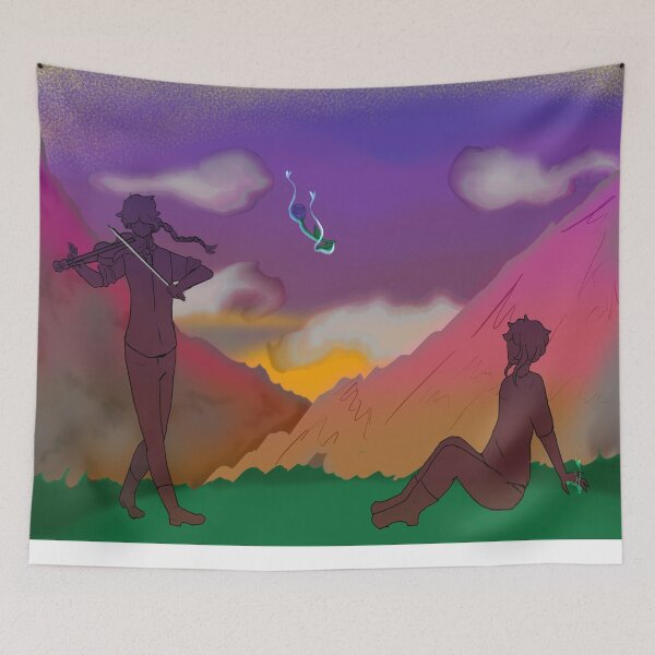 Item preview, girlfriends in front of a sunset designed and sold by CheyennesArt.