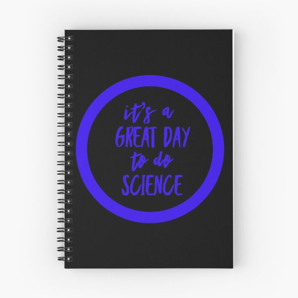 Item preview, It’s a great day to do science in black and blue font on black background designed and sold by UncleStuScience.