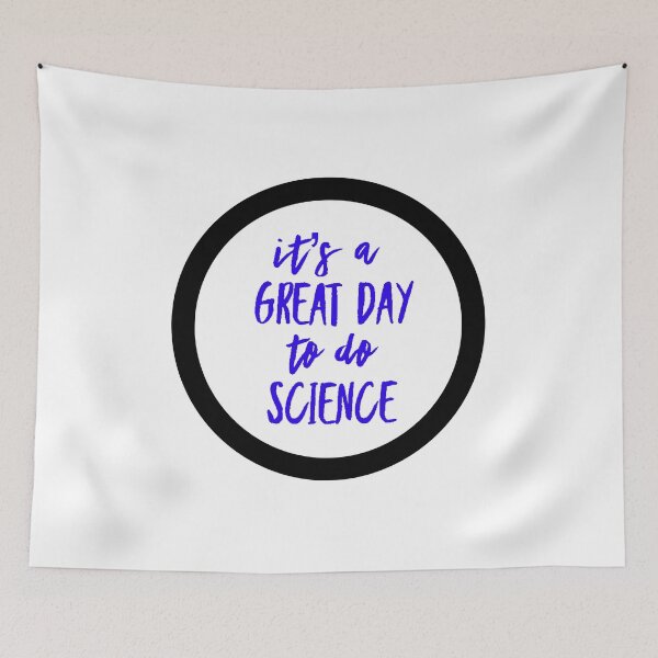 Item preview, It’s a great day to do science in blue and white font on white background designed and sold by UncleStuScience.