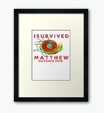 I survived hurricane matthew Framed Print
