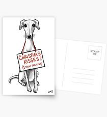 Christmas Whippet Snogs Postcards