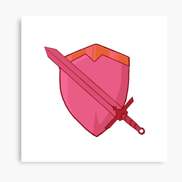 Red Sword and Shield Canvas Print